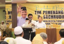 Kukuhkan dan Beri Pembekalan Tim Kemenangan, Simak Pesan Sachrudin