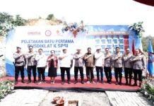 Kapolri Laksanakan Peletakan Batu Pertama Pembangunan Gedung Pusdiklat SPSI di Kawasan Jatiluhur Kab. Purwakarta