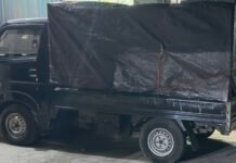 Mobil Pick-up Terbungkus Terpal Bawa Gas 3kg Subsidi Diduga Untuk Penyuntikan Gas, di Amankan Polsek Cijeruk Kabupaten Bogor