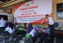 Meriahkan Hari Jadinya ke -76, Polwan Polres Tasik Kota Gelar Kegiatan Donor Darah