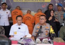 Kapolres Tasikmalaya Kota dan PJ Walikota, Rilis Ungkap Kasus Pengeroyokan Remaja di Jalan Letjen Mashudi Cibeureum