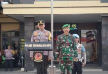 Waka Polres Tasikmalaya Kota Didampingi Kasdim 0612 Tasikmalaya, Pimpin Apel Gabungan dan Patroli Skala Besar, Pengamanan Pelantikan Presiden dan Wakil Presiden