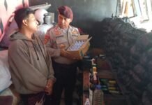 Patroli Satuan Samapta Polres Tasikmalaya Kota Gerebek Kios Penjual Miras di Pasar Cikurubuk