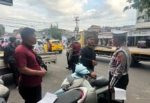 Polres Tasik Kota Gencarkan Razia Knalpot Brong, Belasan Sepeda Motor Diamankan