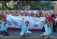 Relawan Kemenangan Andra soni – Dimyati, Mengajak Masyarakat Kelurahan Selapajang Jaya Dukung 02