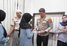 Kapolres Tasikmalaya Kota Beserta Jajaran Melaksanakan Pengajian dan Santunan Untuk 100 Anak Yatim Piatu