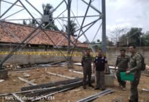 Satpol PP Kabupaten Bogor Segel Dua Menara Telekomunikasi Di Wilayah Kecamatan Jasinga
