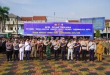 Kapolres Tasikmalaya Kota Pimpin Apel Gelar Pasukan Operasi Keselamatan Lodaya 2025