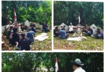Aliansi Ormas, LSM, dan Media Parung Panjang Kompak Perbaiki Makam Pahlawan