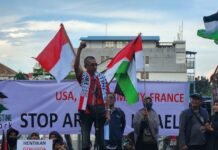 Aksi FPN di Ibu Kota Asia Afrika Bandung: “Stop Genocide, Stop Arming Israel!”
