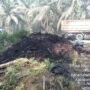Pembuangan Limbah B3 Sama orang yang Tida di kenal di Lahan Perkebunan kelapa sawit