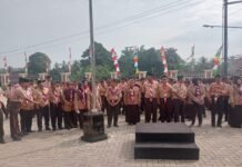 Kawartir ranting (Kawaran) Kecamatan Jasinga Gelar Upacara HUT Pramuka ke-64