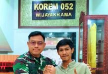 Raffy Bersama Korem 052/Wijayakrama Tegaskan Pentingnya Mempertahankan Kemerdekaan