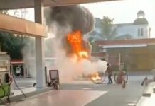 Mobil Carry Terbakar di SPBU Citaringgul, Api Sempat Picu Ledakan