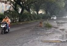 Jalan Puspa Raya Cibinong Gelap dan Rusak, Warga Khawatir Jadi Jalur Maut