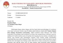 Hukum Dipertanyakan, Wartawan Diproses : BEM RI Bogor Raya Guncang Kabupaten Bogor