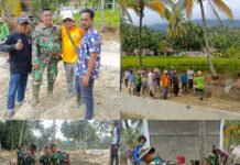 Warga Paninggahan Gotong Royong Bersihkan Puing Pascabencana, TNI–Polri Turun Membantu