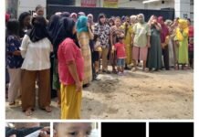Puluhan Warga Kampung Lumpang Demo Tuntut Pengolahan Limbah B3 Yang Diproduksi Oleh PT BIOSFER