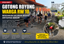 Warga RW 10 Desa Sipak Gotong Royong Bersihkan Saluran Irigasi Antisipasi Banjir
