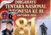 Panglima Satbel pers dpp pwdpi ucapkan selamat dirgahayu tni ke-81